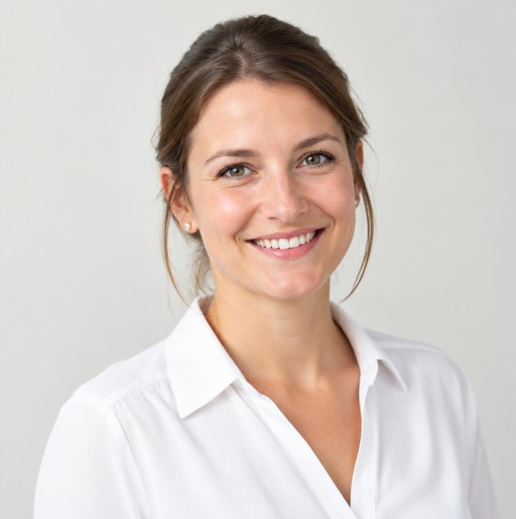 Portrait of a woman with light brown hair smiling warmly