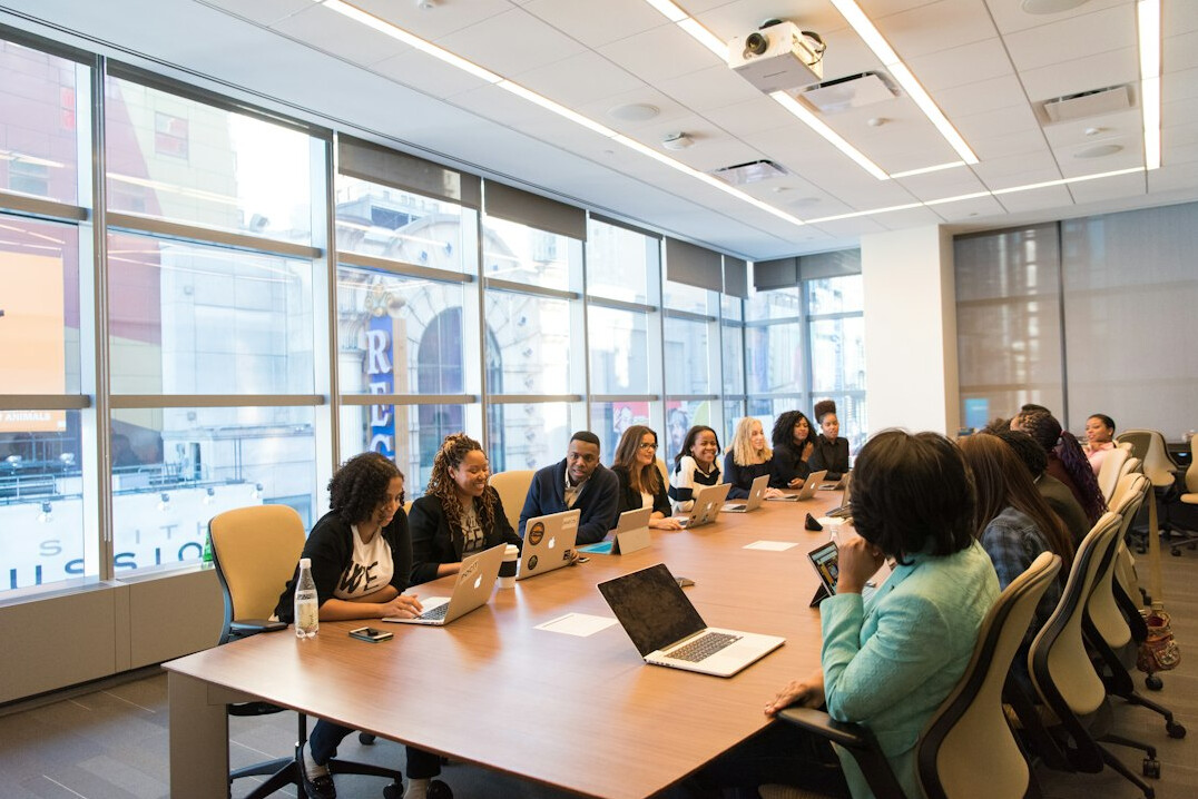 group of executives in meeting